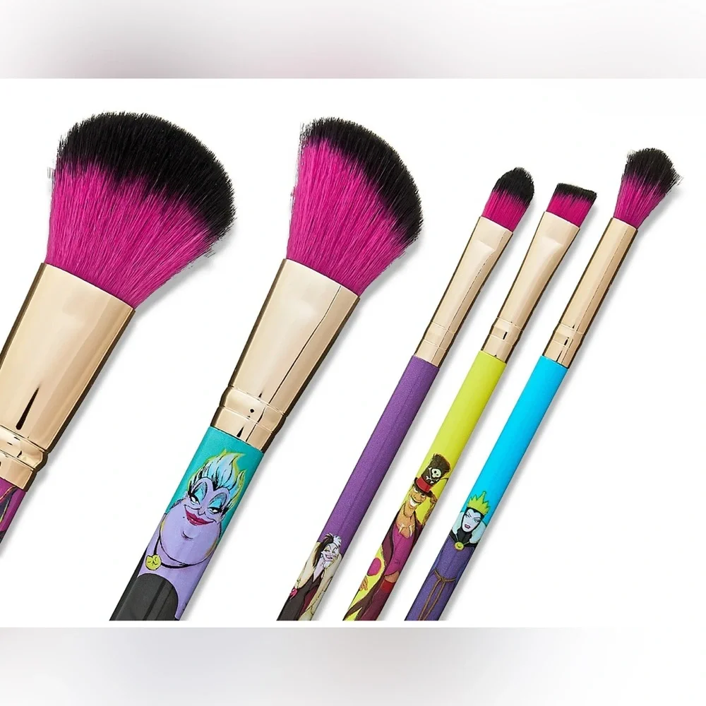 Disney Villains Makeup Brush‎ and Sponge Beauty Set 8 Piece Taste Beauty NEW